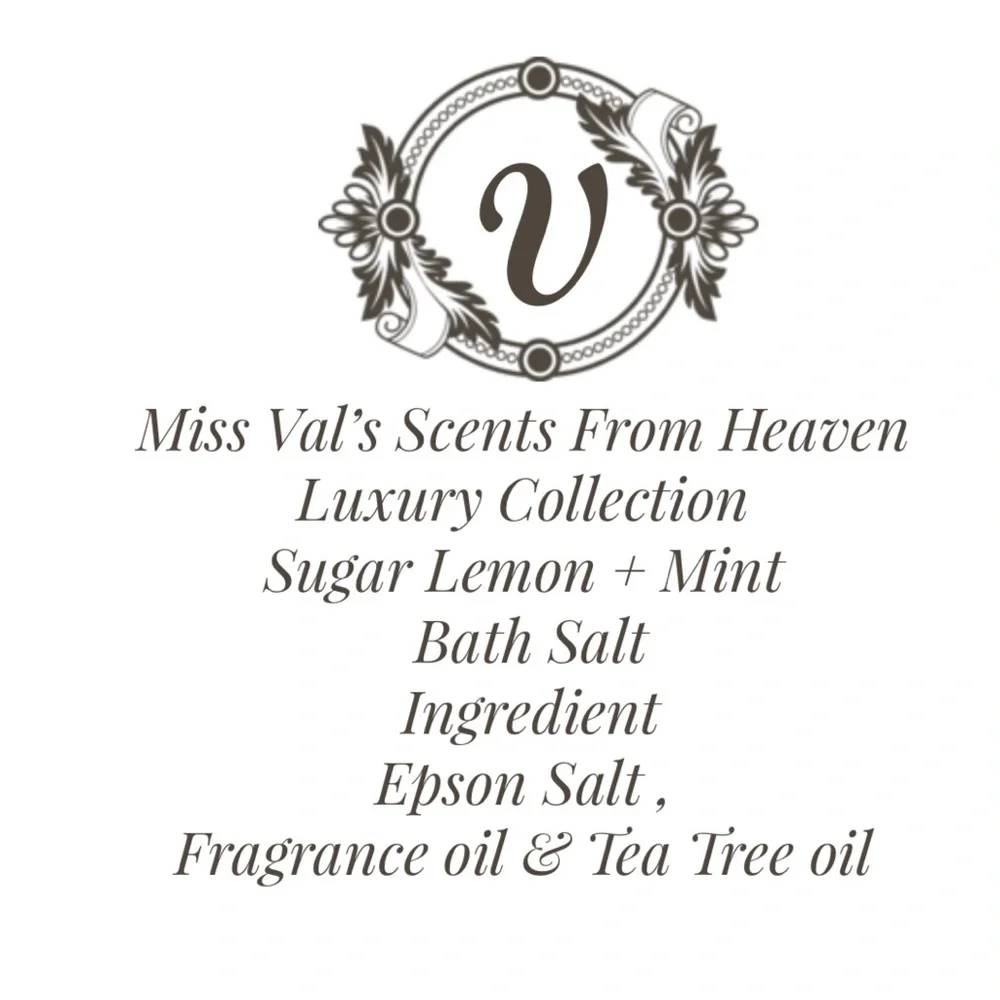 Sugar Lemon + Mint Bath Salt Miss Val’s Scents From Heaven